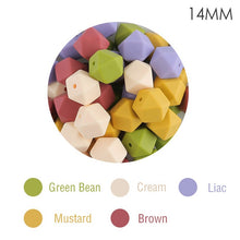 Load image into Gallery viewer, Silicone Beads BPA Free Hexagon Beads 14mm Food Grade Silicone Teether DIY Teething Beads Necklac 10pc Baby Teether Let&#39;s Make
