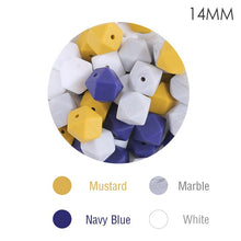Load image into Gallery viewer, Silicone Beads BPA Free Hexagon Beads 14mm Food Grade Silicone Teether DIY Teething Beads Necklac 10pc Baby Teether Let&#39;s Make