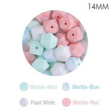 Load image into Gallery viewer, Silicone Beads BPA Free Hexagon Beads 14mm Food Grade Silicone Teether DIY Teething Beads Necklac 10pc Baby Teether Let&#39;s Make
