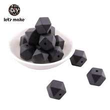 Load image into Gallery viewer, Silicone Beads BPA Free Hexagon Beads 14mm Food Grade Silicone Teether DIY Teething Beads Necklac 10pc Baby Teether Let&#39;s Make