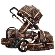 Load image into Gallery viewer, High Landscape Baby Stroller 3 in 1 Hot Mom Baby Stroller Luxury Travel Pram Carriage Basket Baby Car seat and Stroller