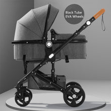 Load image into Gallery viewer, High Landscape Baby Stroller 3 in 1 Hot Mom Baby Stroller Luxury Travel Pram Carriage Basket Baby Car seat and Stroller