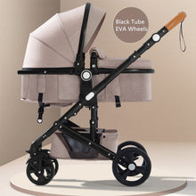 Load image into Gallery viewer, High Landscape Baby Stroller 3 in 1 Hot Mom Baby Stroller Luxury Travel Pram Carriage Basket Baby Car seat and Stroller
