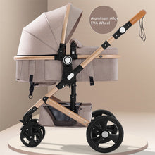 Load image into Gallery viewer, High Landscape Baby Stroller 3 in 1 Hot Mom Baby Stroller Luxury Travel Pram Carriage Basket Baby Car seat and Stroller