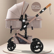 Load image into Gallery viewer, High Landscape Baby Stroller 3 in 1 Hot Mom Baby Stroller Luxury Travel Pram Carriage Basket Baby Car seat and Stroller
