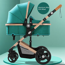 Load image into Gallery viewer, High Landscape Baby Stroller 3 in 1 Hot Mom Baby Stroller Luxury Travel Pram Carriage Basket Baby Car seat and Stroller