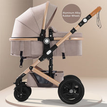 Load image into Gallery viewer, High Landscape Baby Stroller 3 in 1 Hot Mom Baby Stroller Luxury Travel Pram Carriage Basket Baby Car seat and Stroller