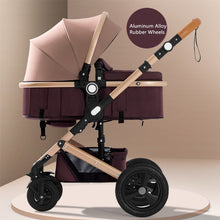 Load image into Gallery viewer, High Landscape Baby Stroller 3 in 1 Hot Mom Baby Stroller Luxury Travel Pram Carriage Basket Baby Car seat and Stroller