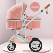 Load image into Gallery viewer, High Landscape Baby Stroller 3 in 1 Hot Mom Baby Stroller Luxury Travel Pram Carriage Basket Baby Car seat and Stroller