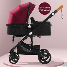 Load image into Gallery viewer, High Landscape Baby Stroller 3 in 1 Hot Mom Baby Stroller Luxury Travel Pram Carriage Basket Baby Car seat and Stroller