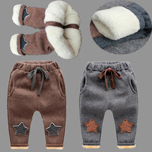 Load image into Gallery viewer, BibiCola boys pants new winter kids thicken pants children boy casual warm cashmere velvet trousers for baby boys leggings